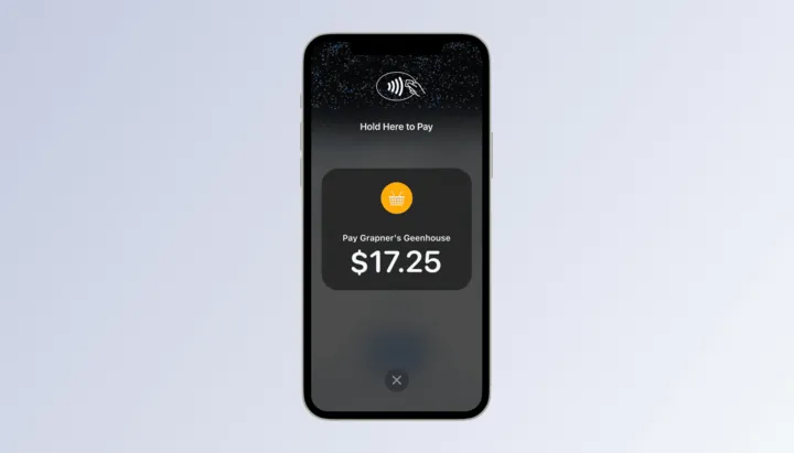 iPhone showing a Tap to Pay screen